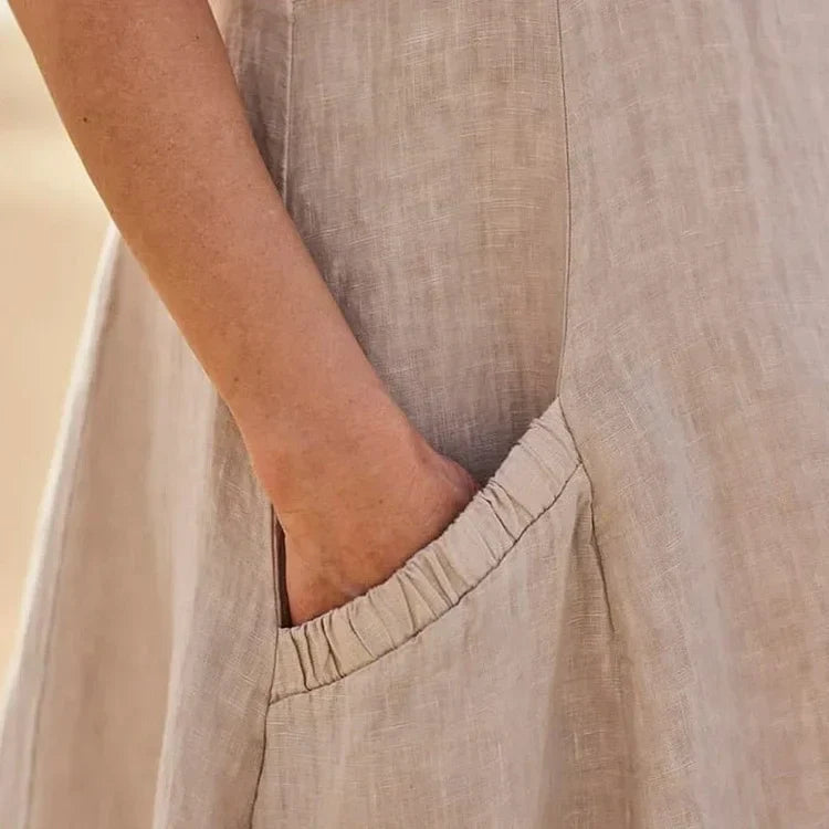 Nina Robe Maxi d’Été en Lin – L’Incontournable de l’Été