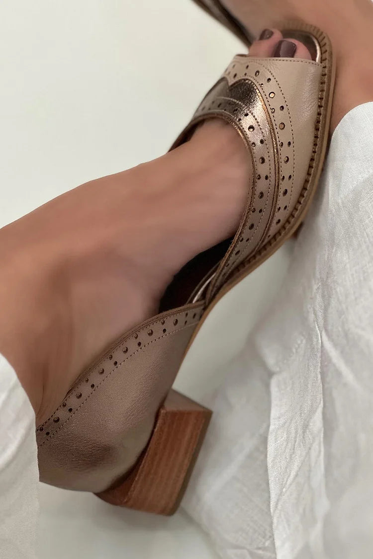Bottines à talons bloc kaki à motif contrasté à enfiler avec bout carré