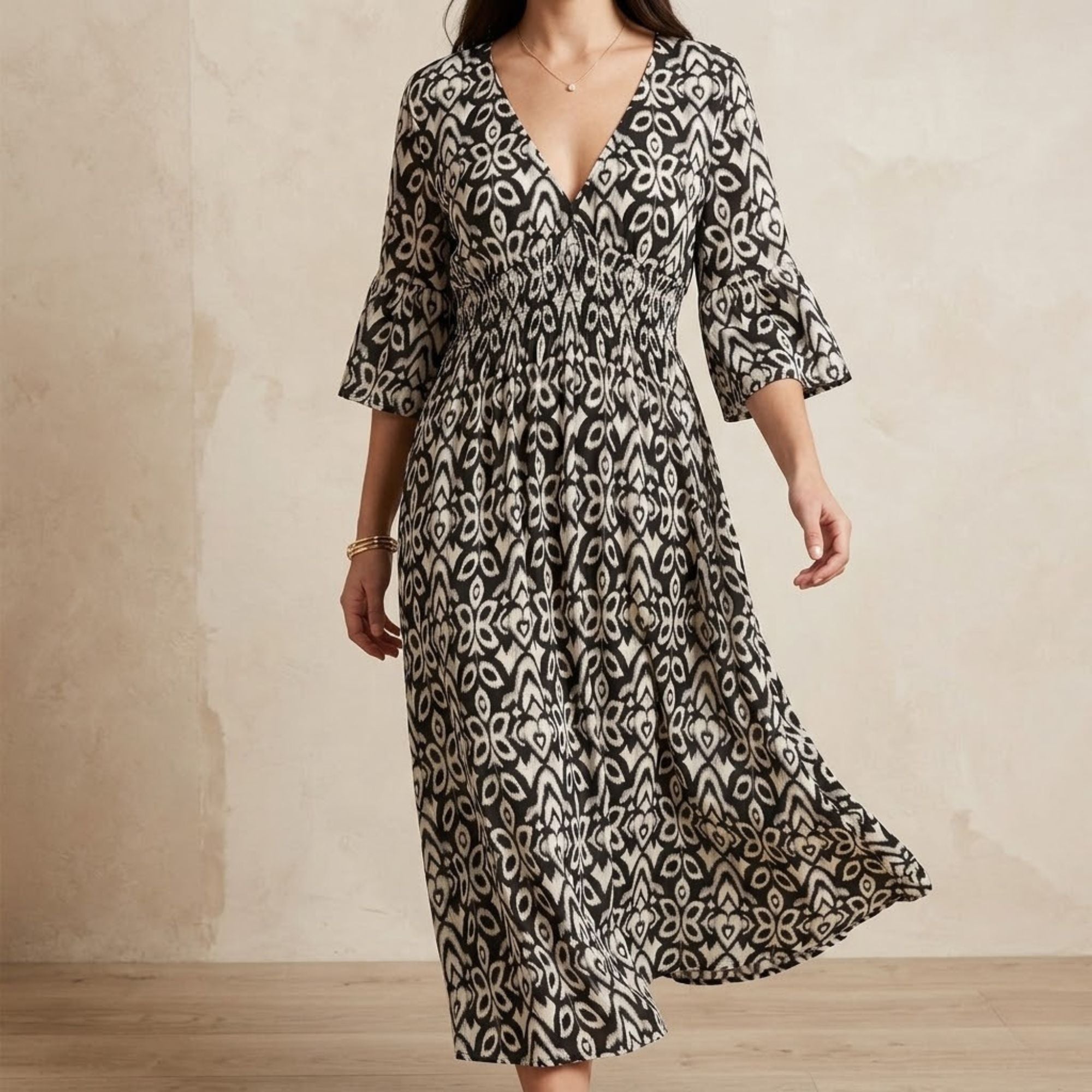 Florale – Robe Longue Élégante et Légère au Style Intemporel