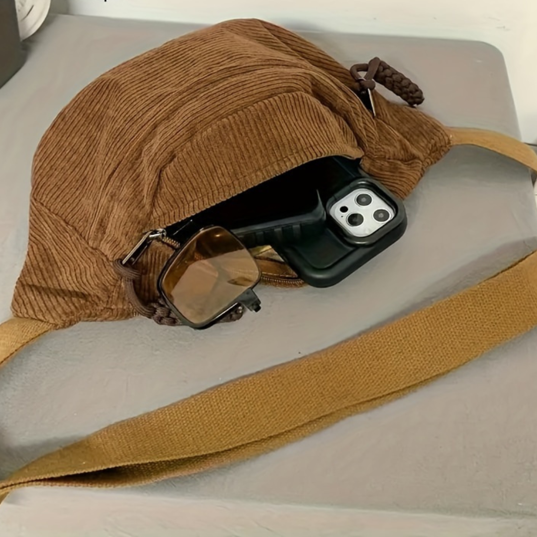 Petra | Sac à Dos en Velours Côtelé Chic