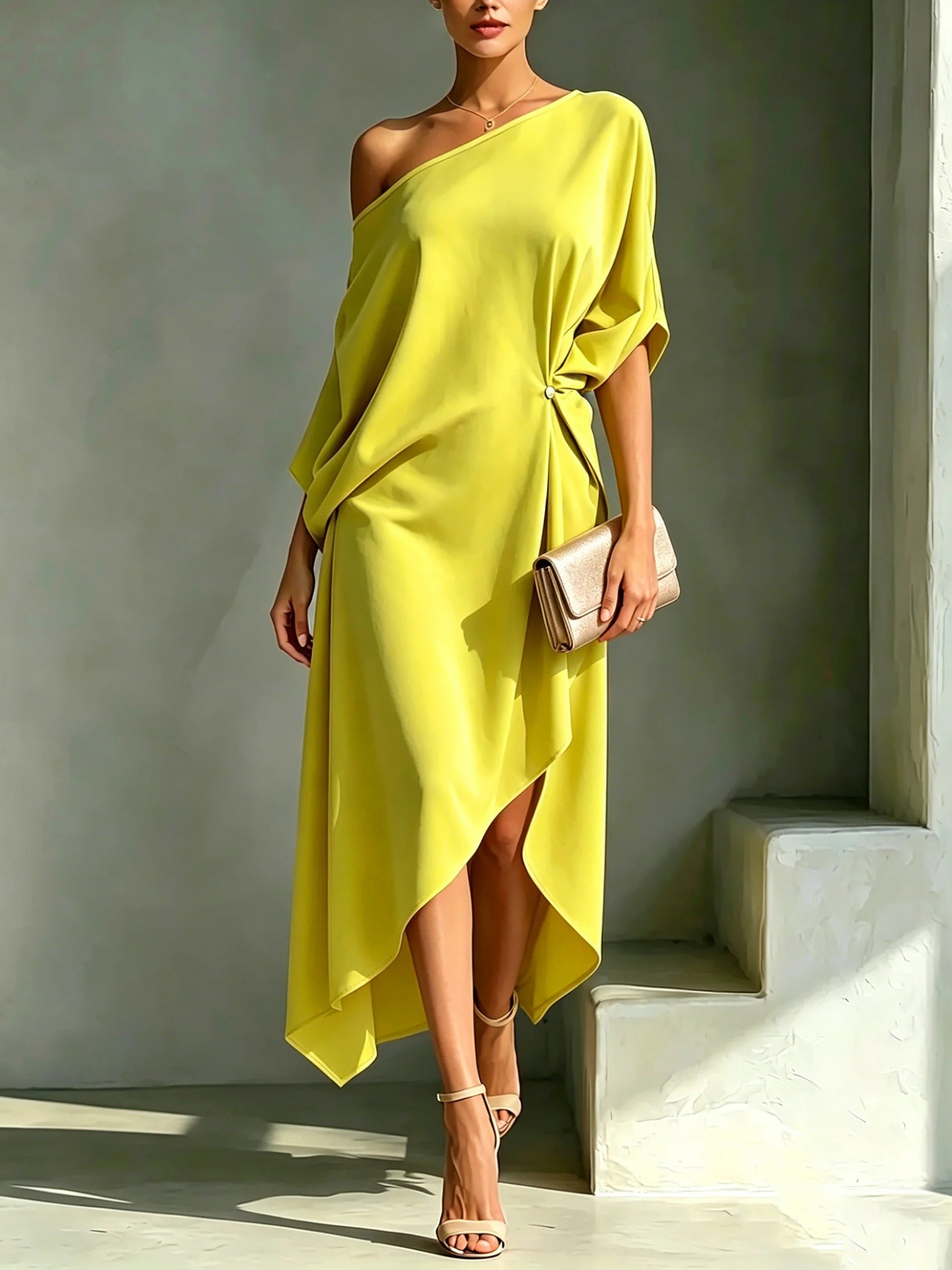 Marjolaine | Robe Asymétrique Élégante