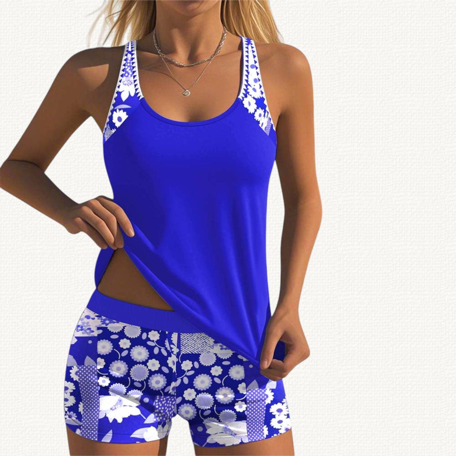 Vera | Tankini Décontracté avec Short Floral