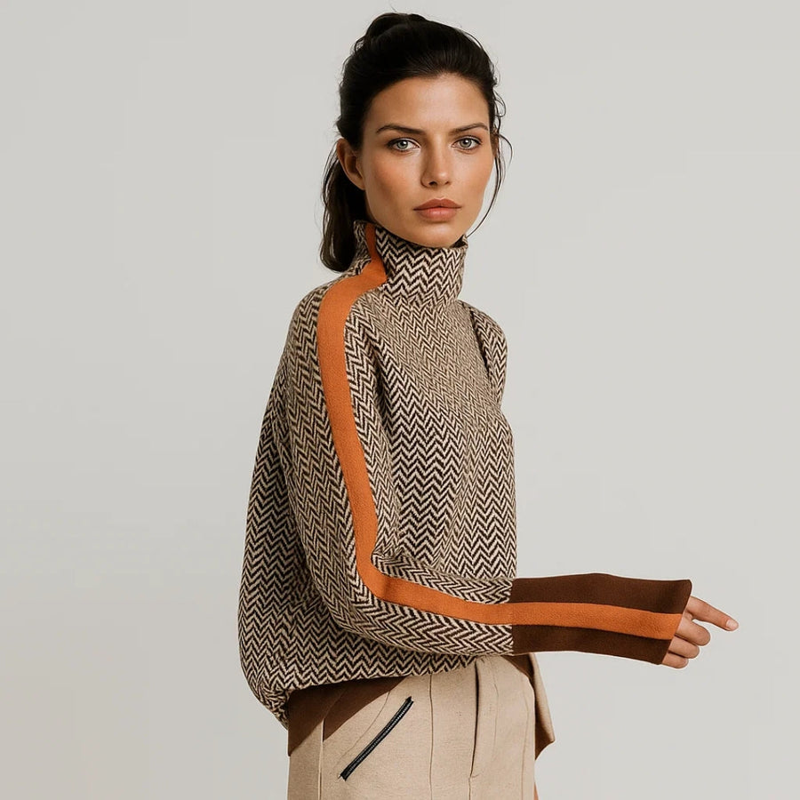 Clémence™ — Pull élégant au col structuré