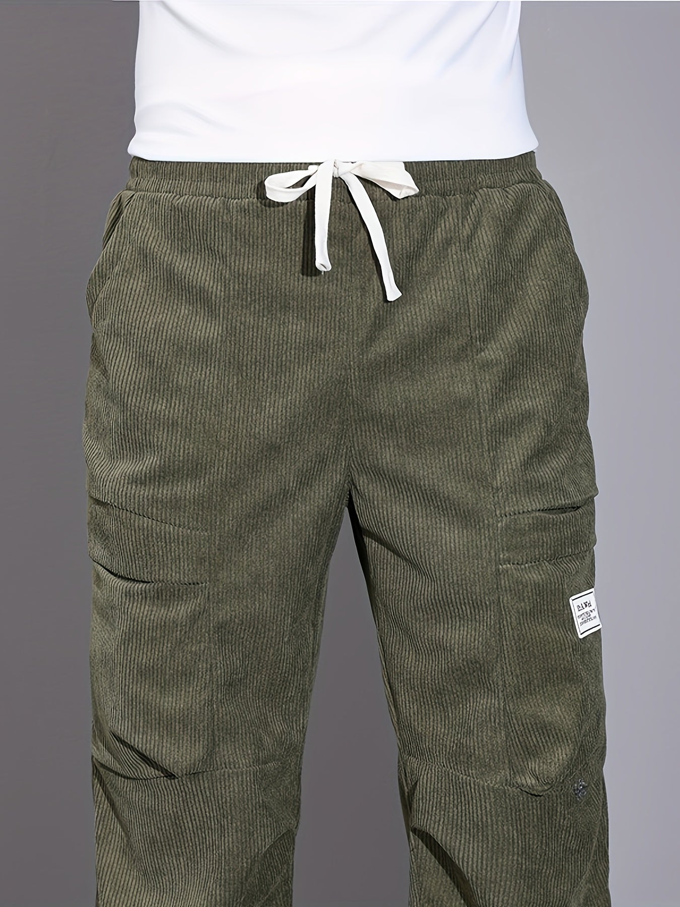 LAURENT MONACO | PANTALONS CARGO EN CORDUROY POUR HOMMES