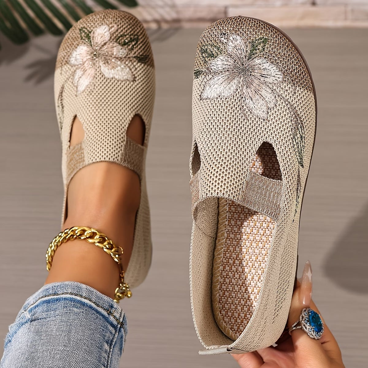 Rosalie™ — Ballerines ergonomiques élégantes à motif floral