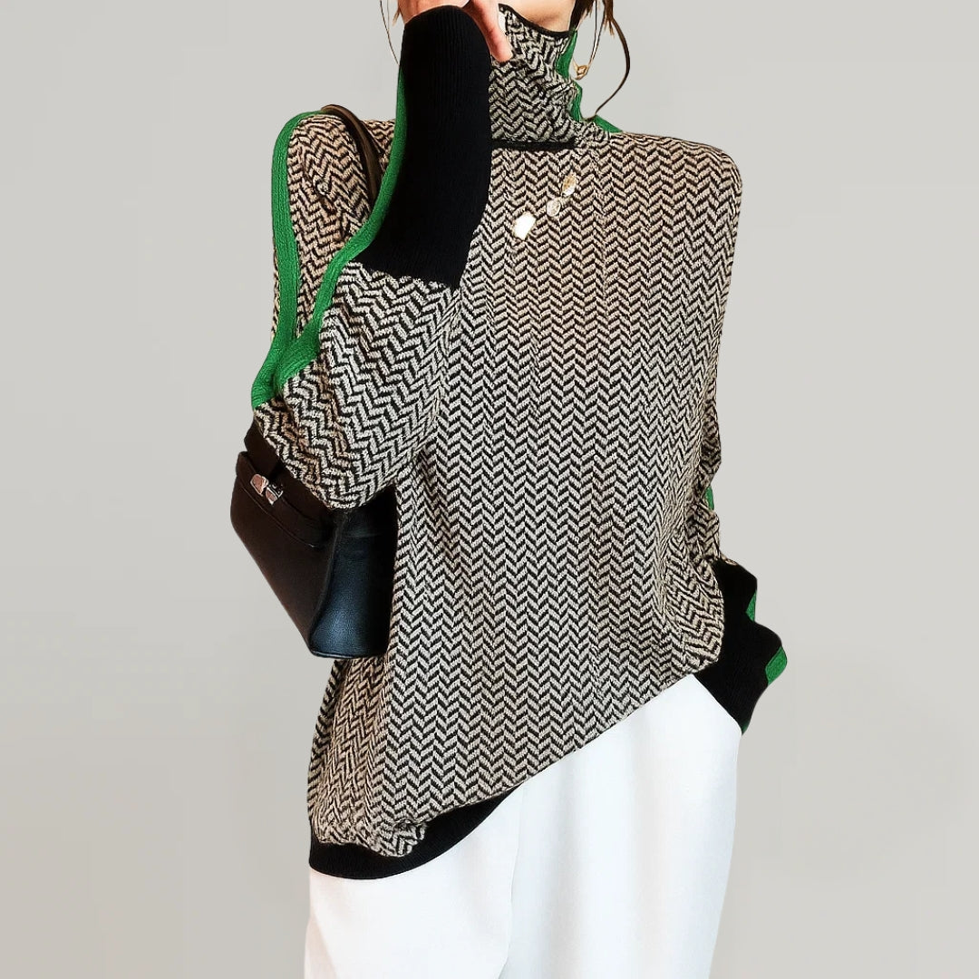 Clémence™ — Pull élégant au col structuré