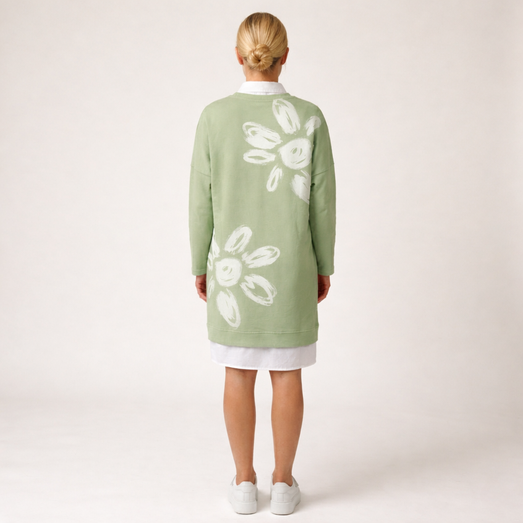 Alice Robe Sweatshirt Col Rond Imprimé Patchwork