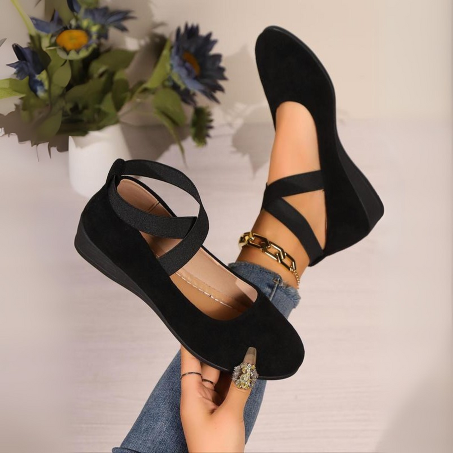 Calerinne | Chaussures Ballerines à Talon Wedge Fermé