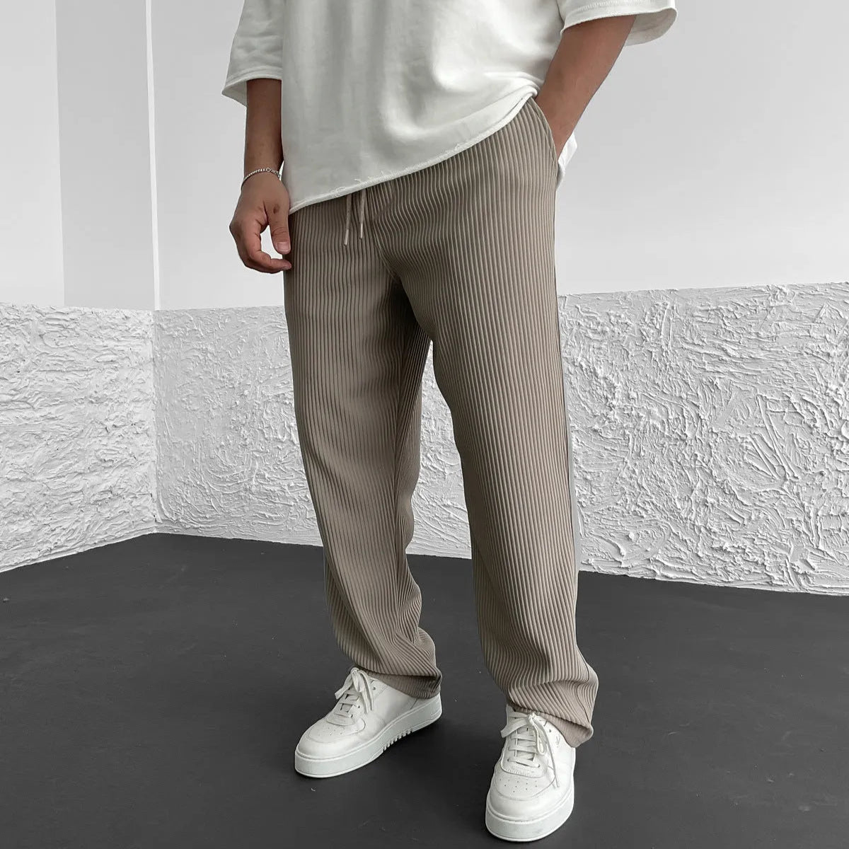 ÉLINÉA PARIS | PANTALON EN MAILLE CÔTELÉE