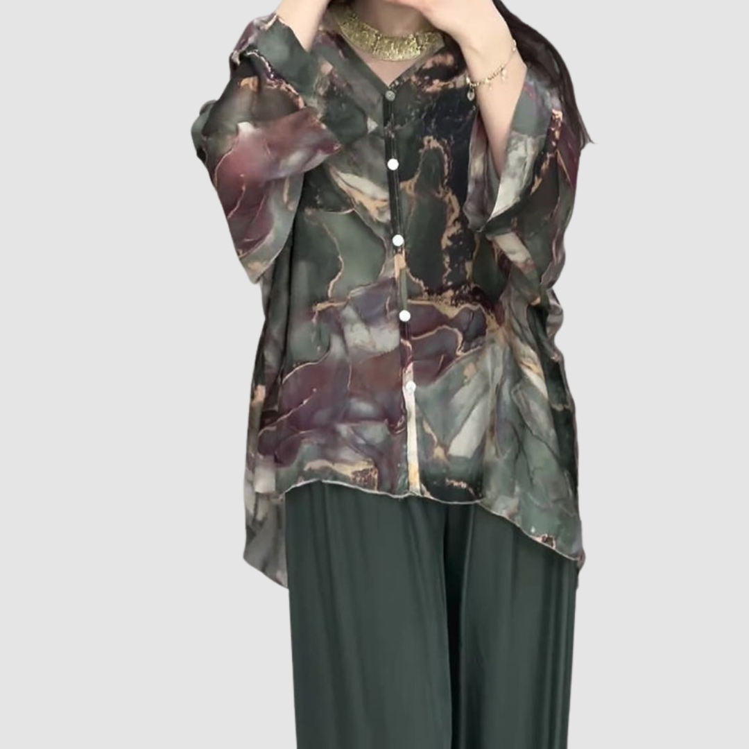 Ensemble Chic Imprimé Aurora™ en Deux Parties