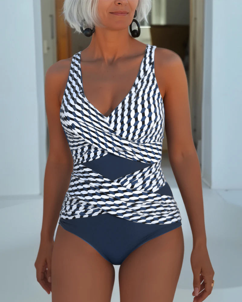 Cacao | Tankini Croisé avec Détail Découpé