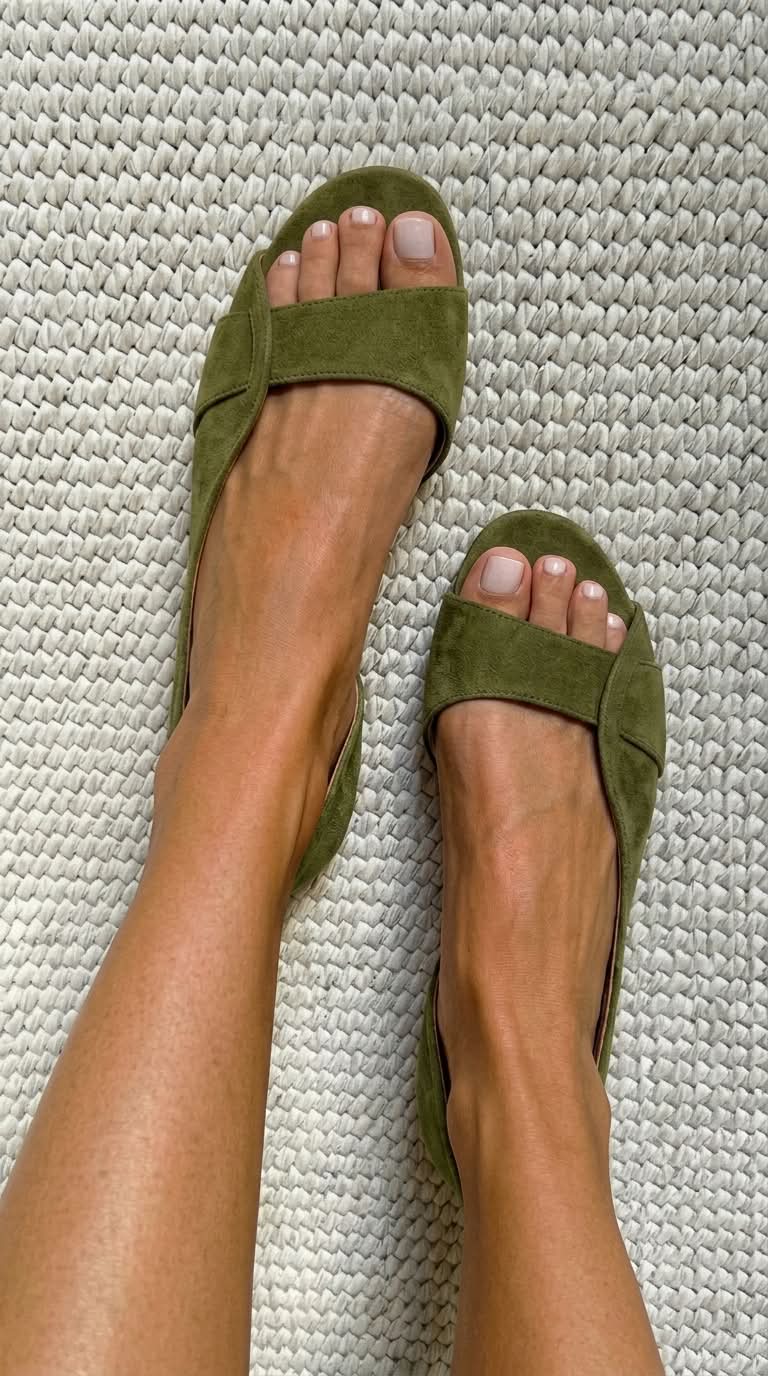 Sandales décontractées à bout ouvert en nubuck avec bride arrière