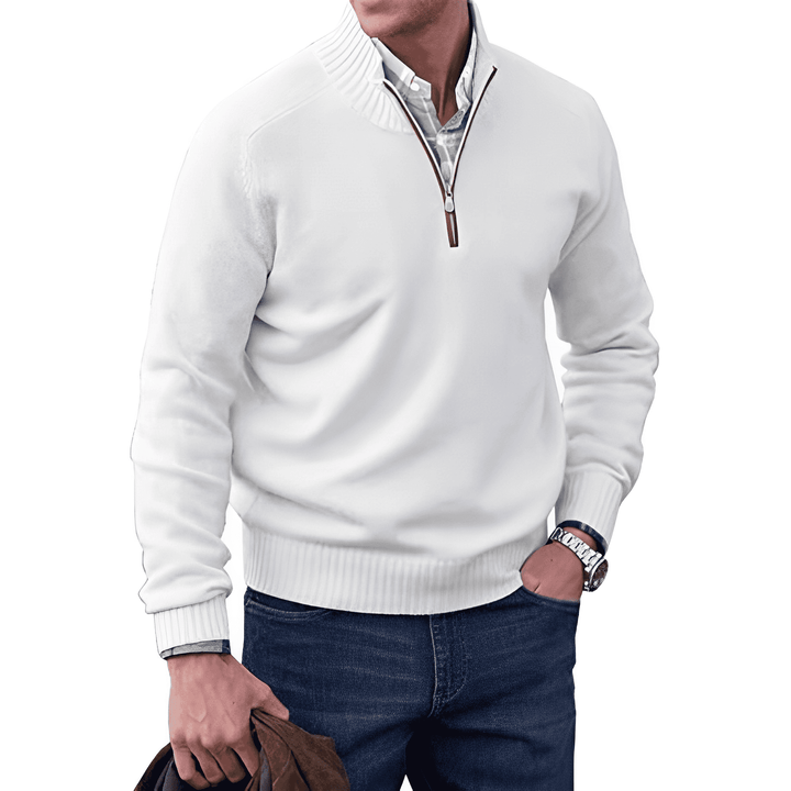 LAURENT MONACO | PULL EN MAILLE ZIPPÉ POUR HOMME