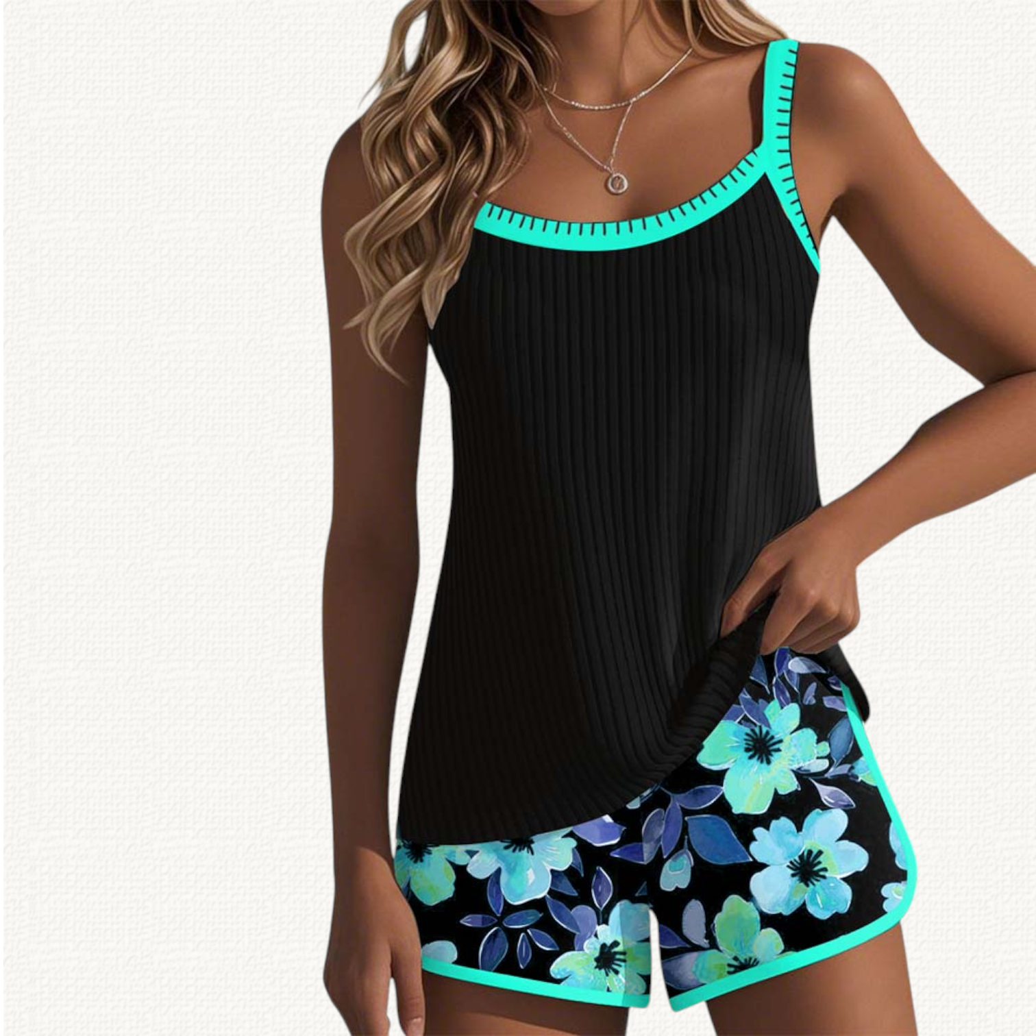 Marina | Tankini Froncé avec Volant et Short