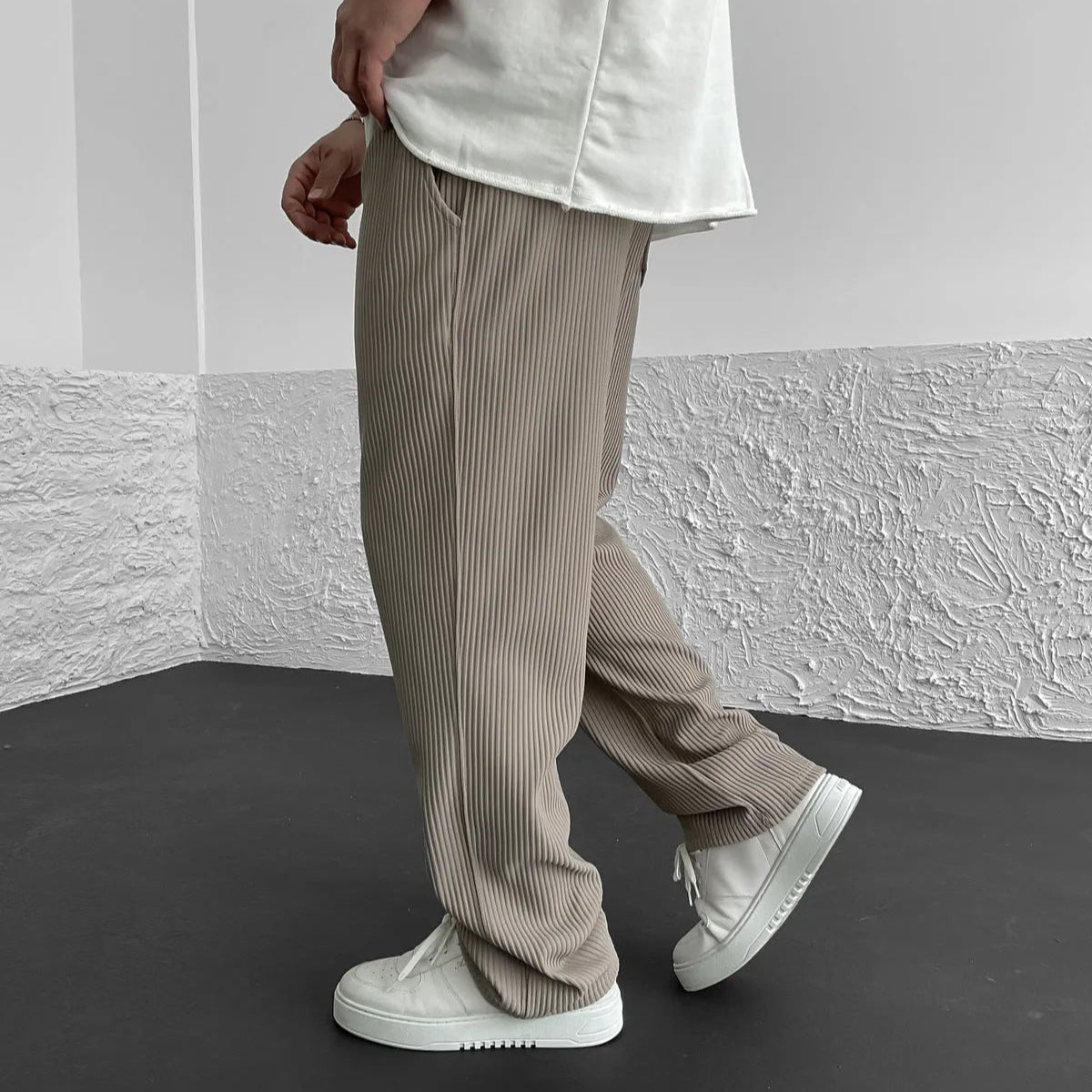 ÉLINÉA PARIS | PANTALON EN MAILLE CÔTELÉE