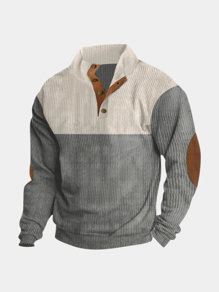 LAURENT MONACO | PULLOVER EN CORDUROY À COL HAUT POUR HOMME