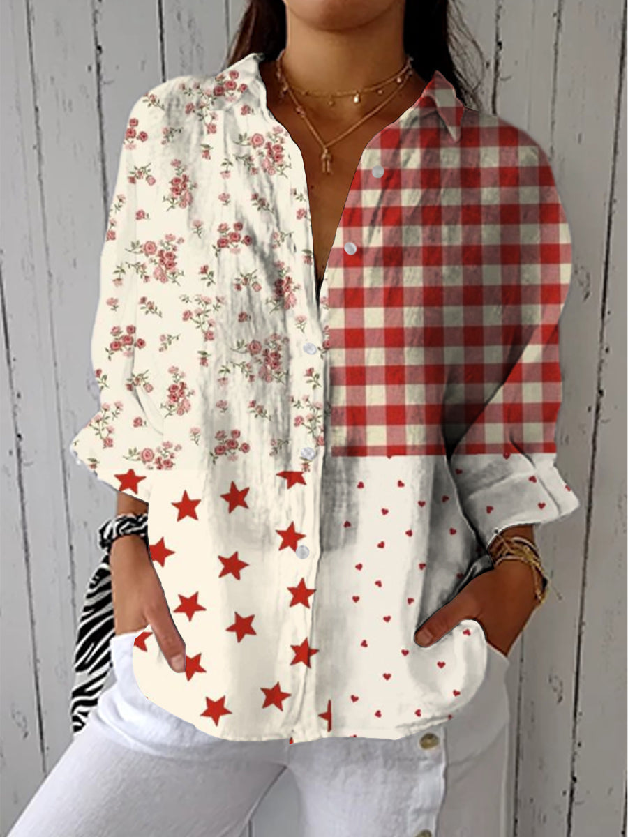 Elise | Blouse Patchwork Champêtre