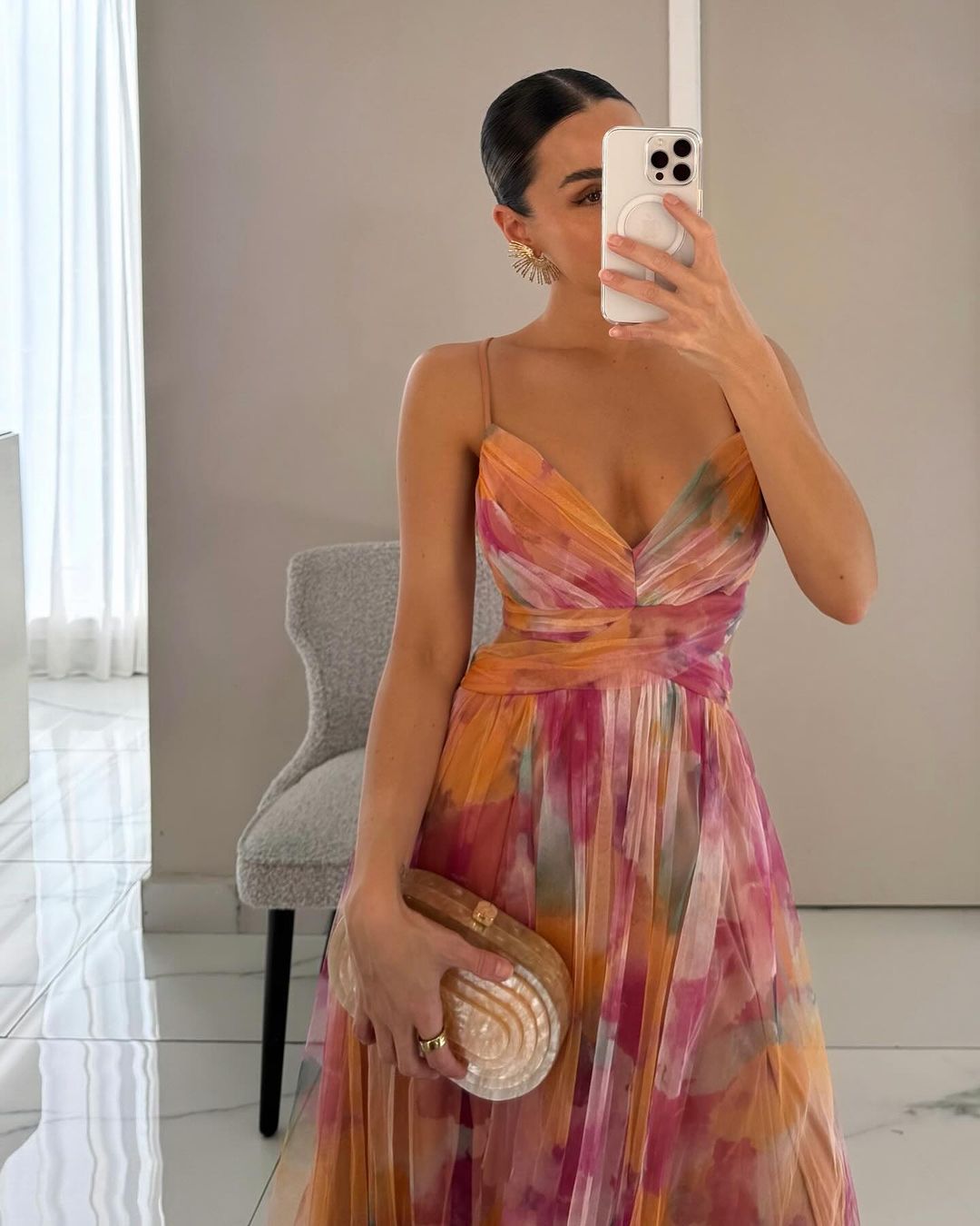 Inès | Belle robe maxi avec imprimé floral