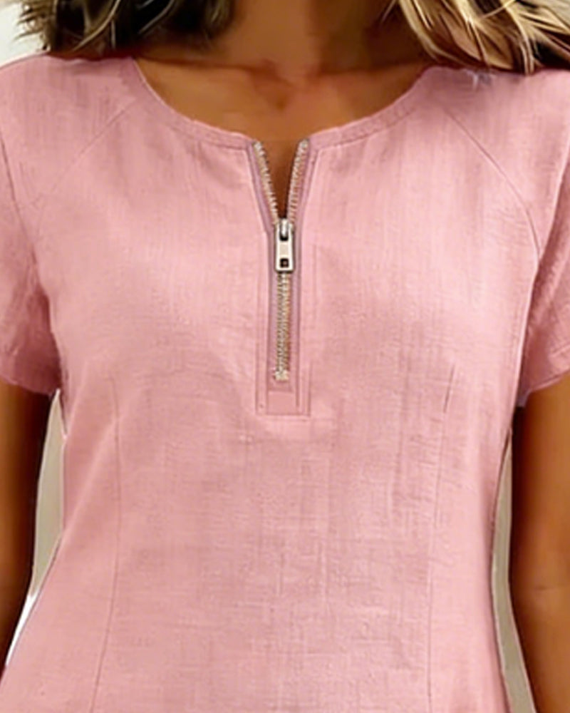 Chloé | Robe en Coton à Fermeture Zippée
