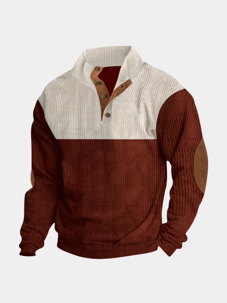 LAURENT MONACO | PULLOVER EN CORDUROY À COL HAUT POUR HOMME