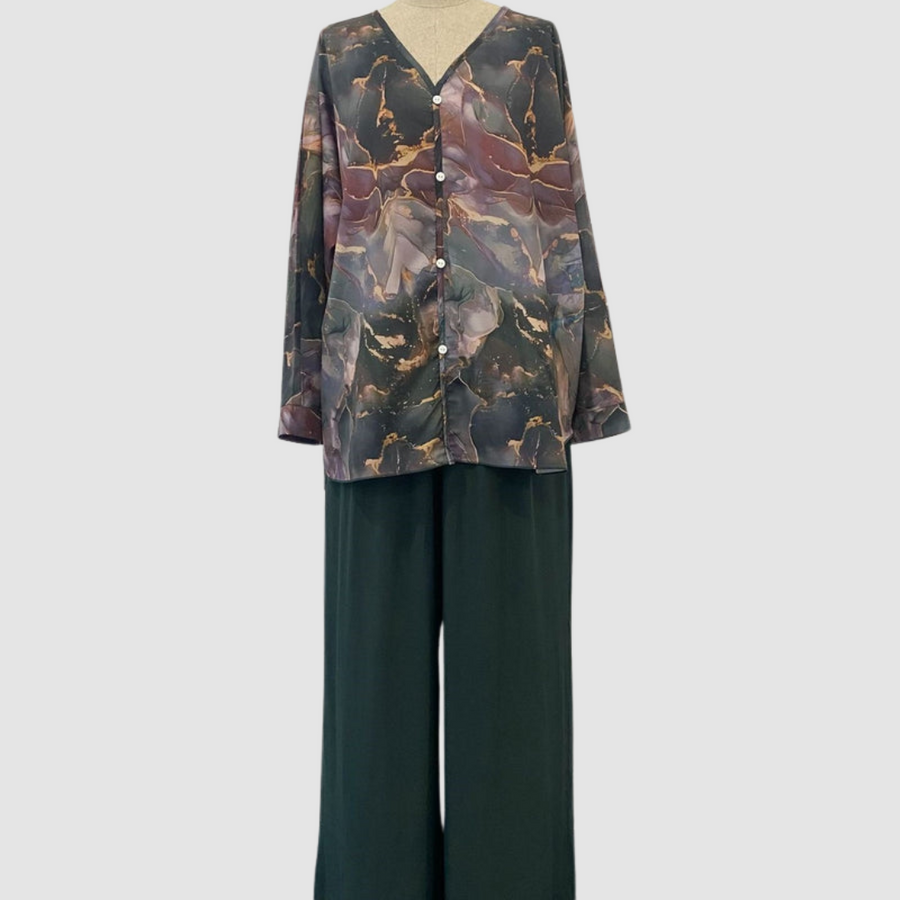 Ensemble Chic Imprimé Aurora™ en Deux Parties