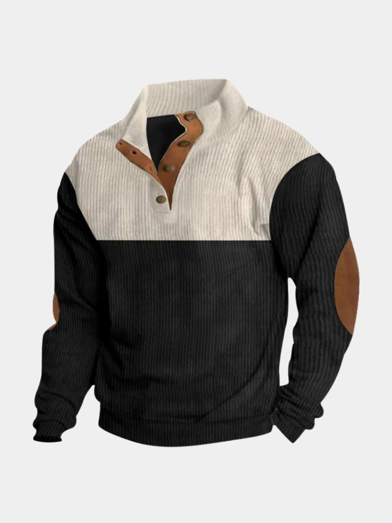 LAURENT MONACO | PULLOVER EN CORDUROY À COL HAUT POUR HOMME