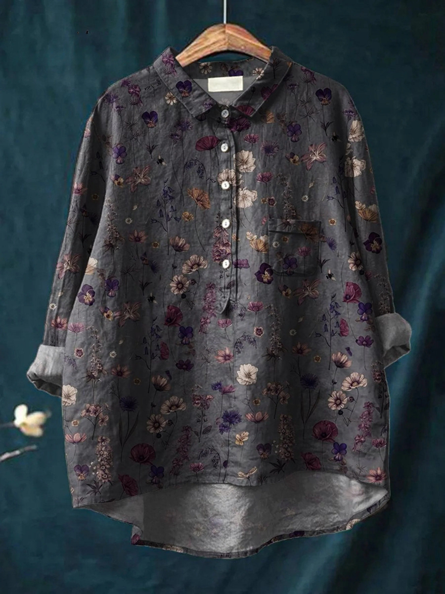 Florence | Chemise décontractée à imprimé floral pour femmes