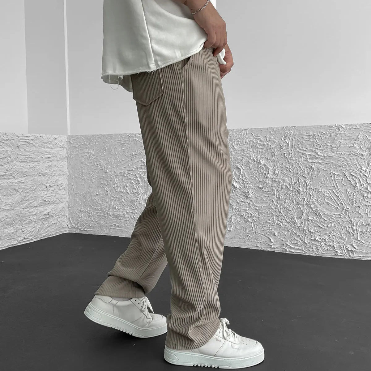 ÉLINÉA PARIS | PANTALON EN MAILLE CÔTELÉE