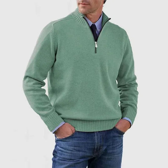 LAURENT MONACO | PULL ÉLÉGANT HOMME À MI-ZIP