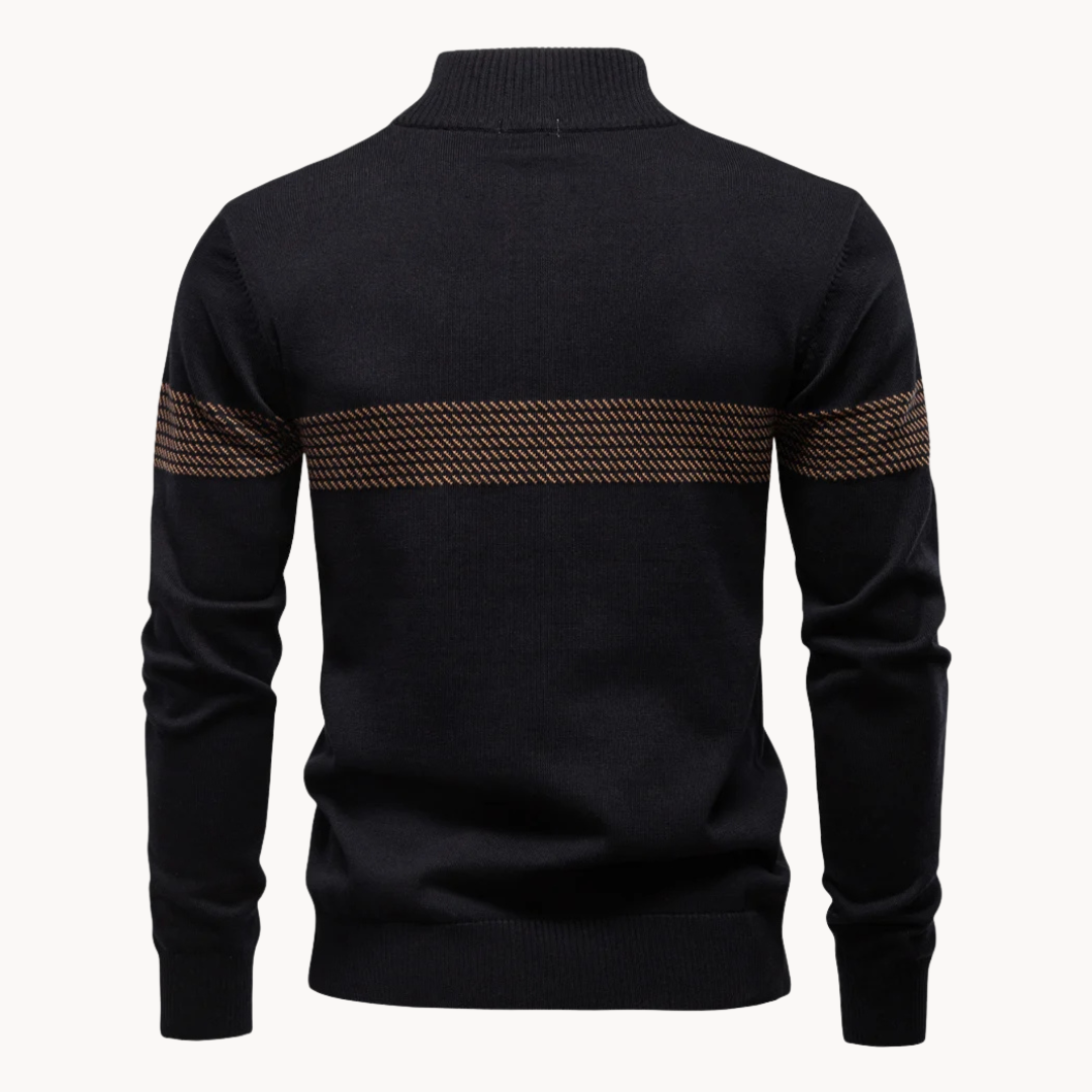 Willy | Pull zippé rayé pour homme