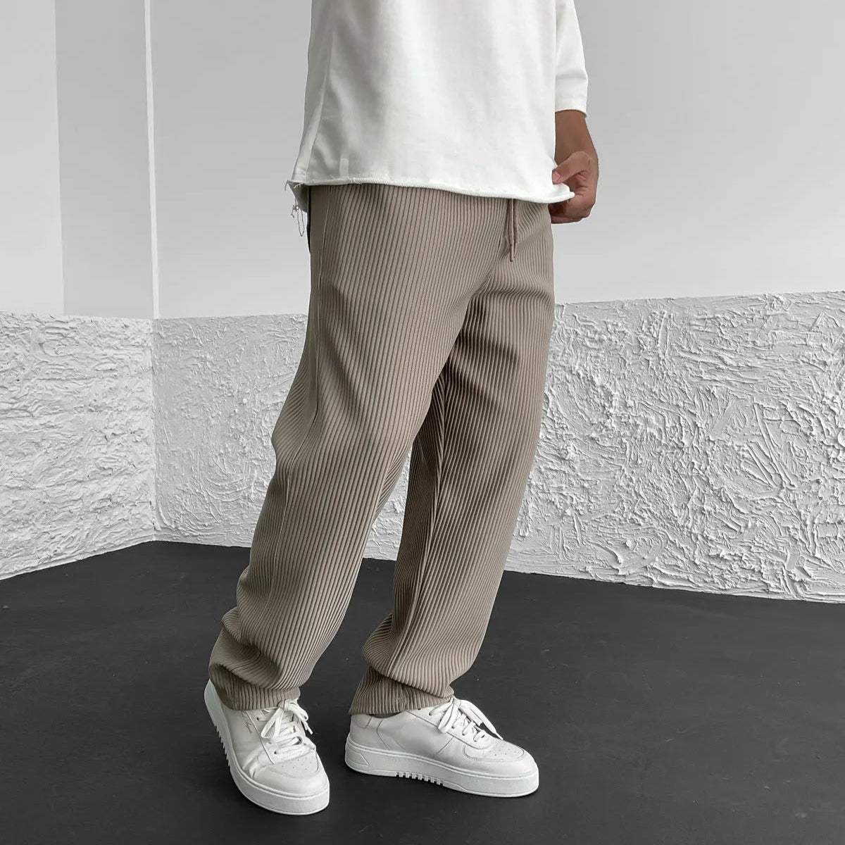 ÉLINÉA PARIS | PANTALON EN MAILLE CÔTELÉE