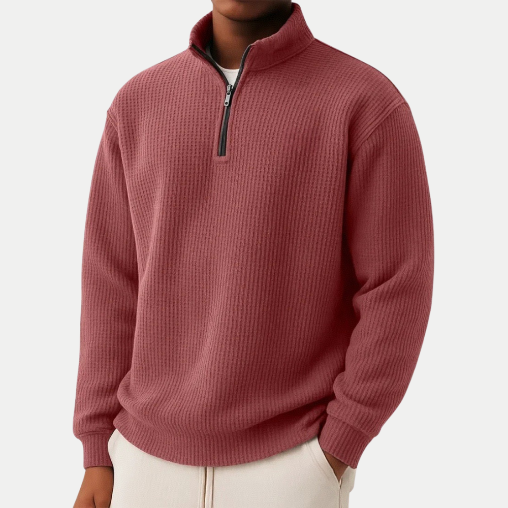 Ulysse | Pull en maille à col zippé pour homme