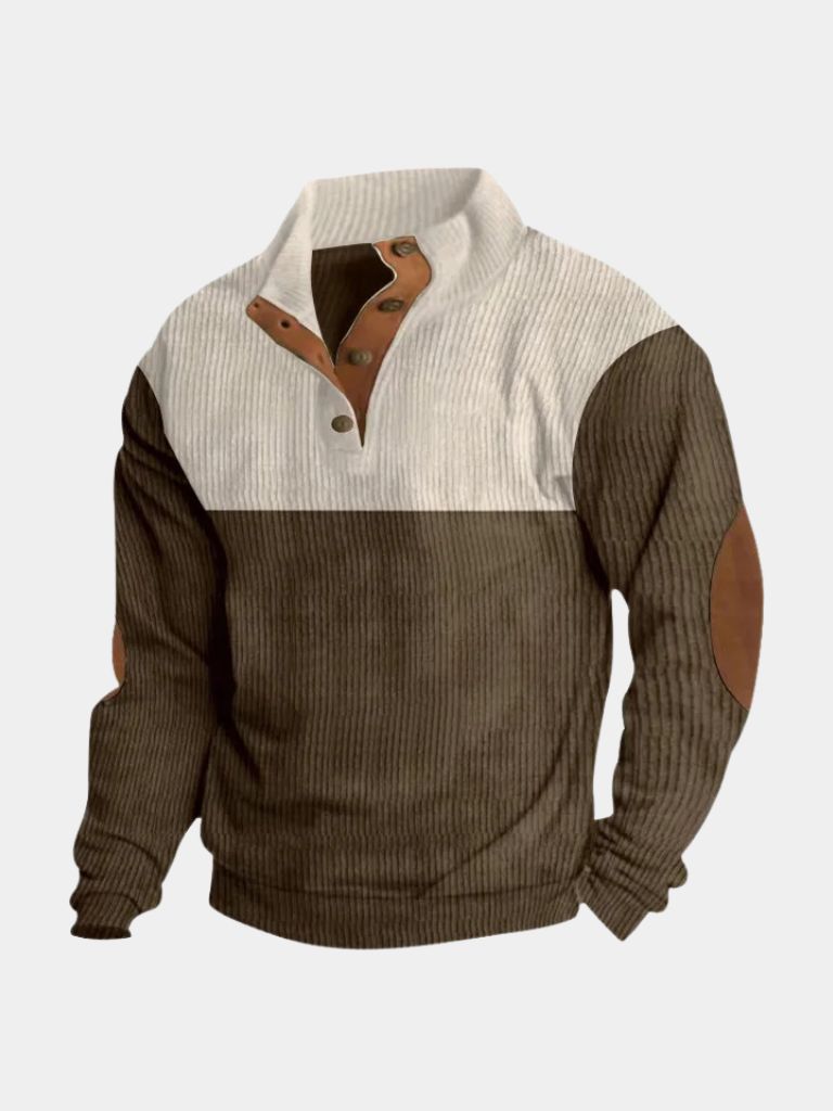 LAURENT MONACO | PULLOVER EN CORDUROY À COL HAUT POUR HOMME