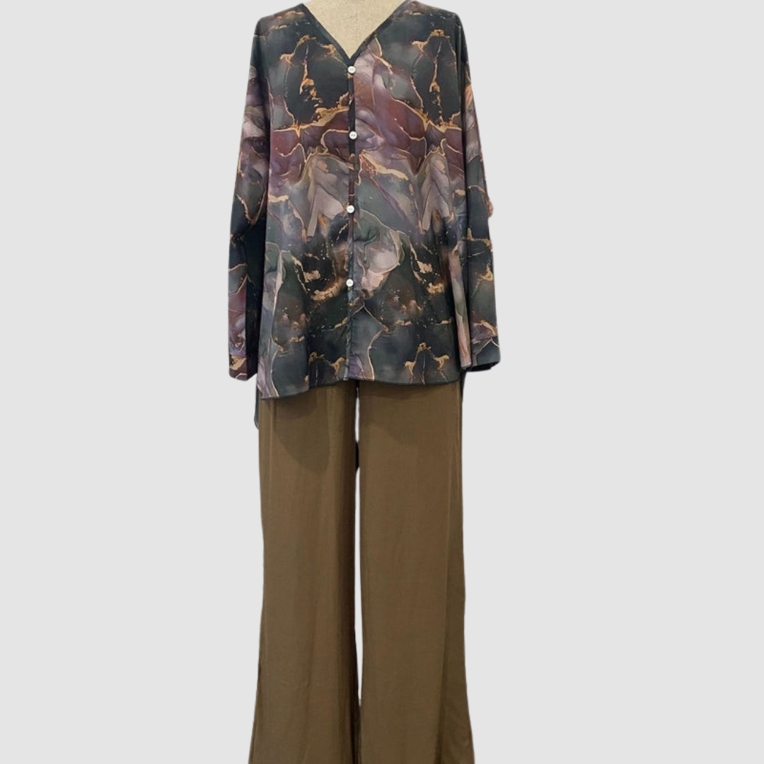 Ensemble Chic Imprimé Aurora™ en Deux Parties