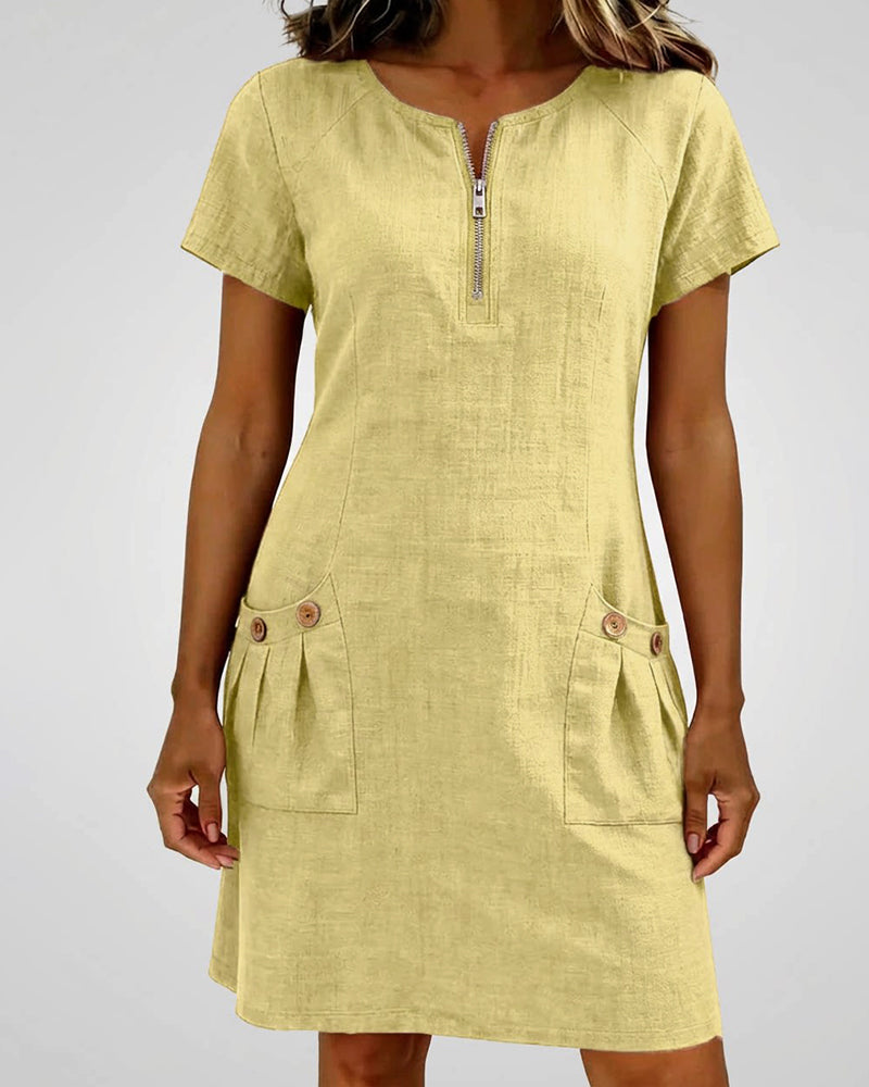 Chloé | Robe en Coton à Fermeture Zippée