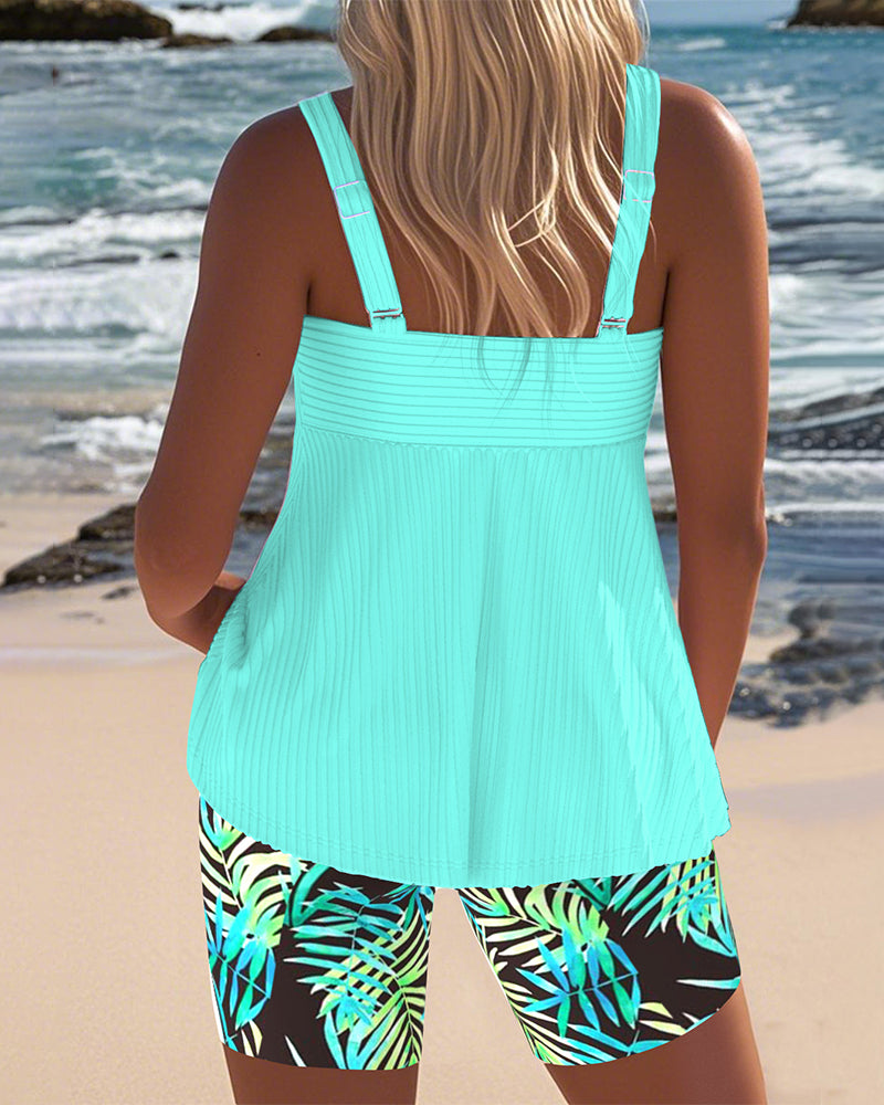 Mirage Bleu | Ensemble de Tankini Vibrant