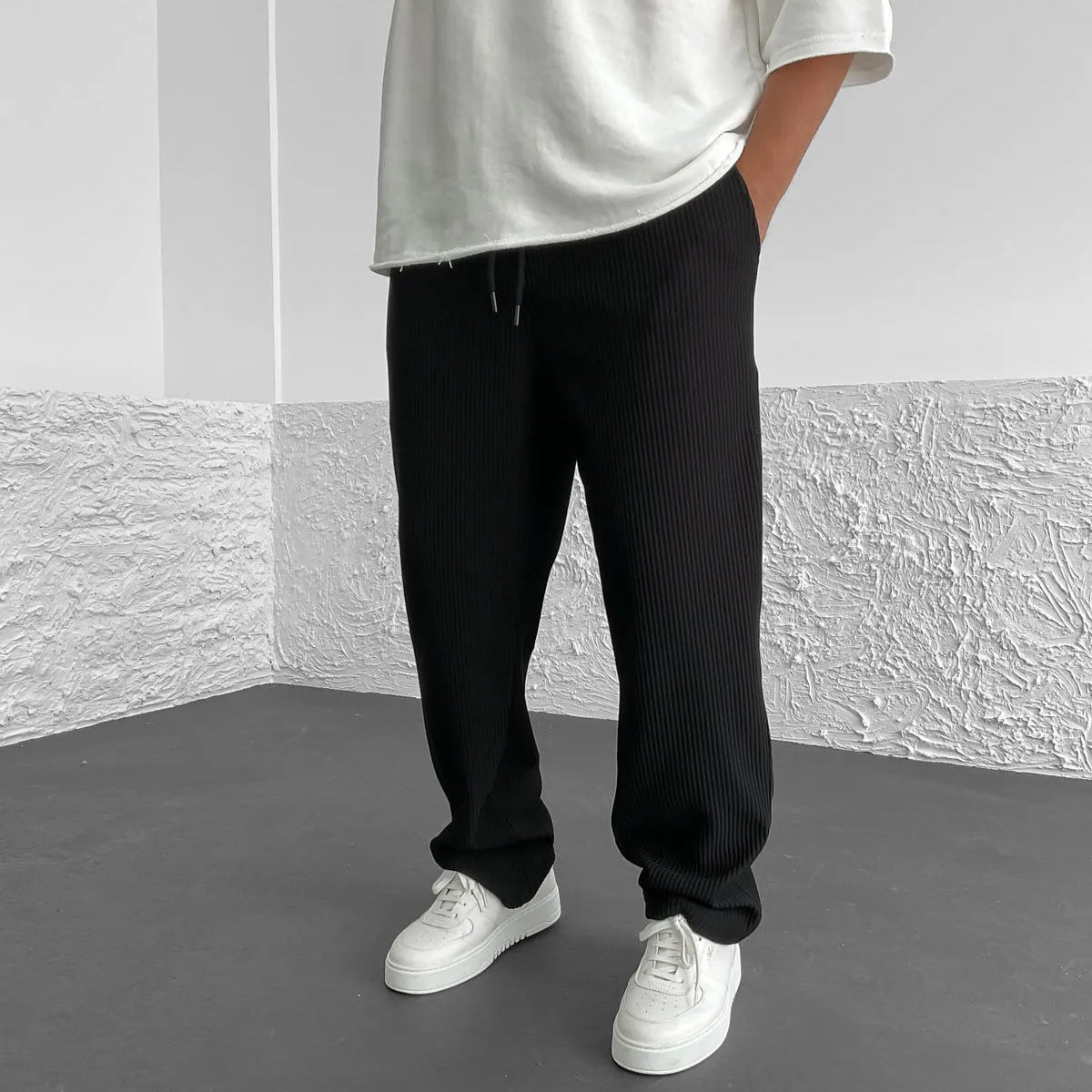 ÉLINÉA PARIS | PANTALON EN MAILLE CÔTELÉE