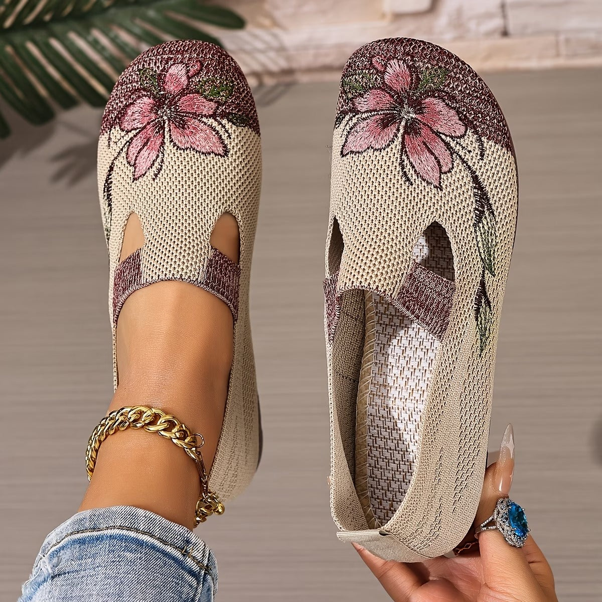 Rosalie™ — Ballerines ergonomiques élégantes à motif floral