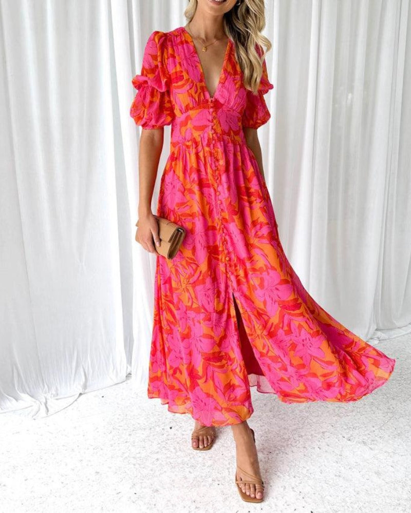 Esmée | Robe Maxi Éclat Solaire (ÉDITION LIMITÉE!)