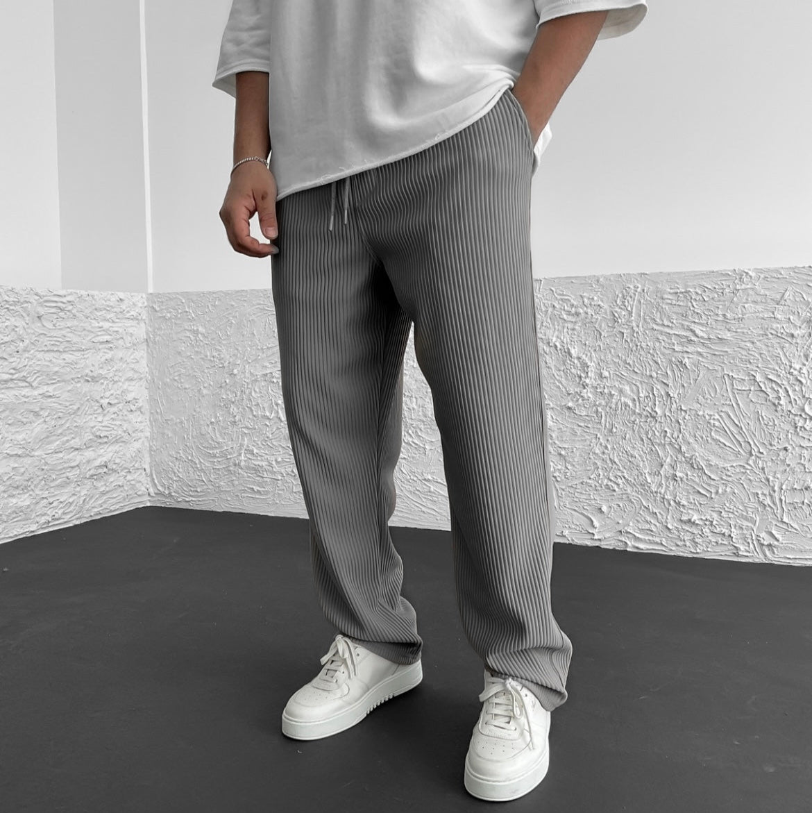 ÉLINÉA PARIS | PANTALON EN MAILLE CÔTELÉE