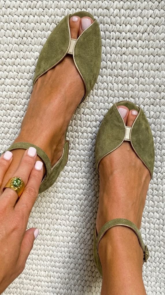 OLIVIA | Sandales Élégantes Couleur Sauge