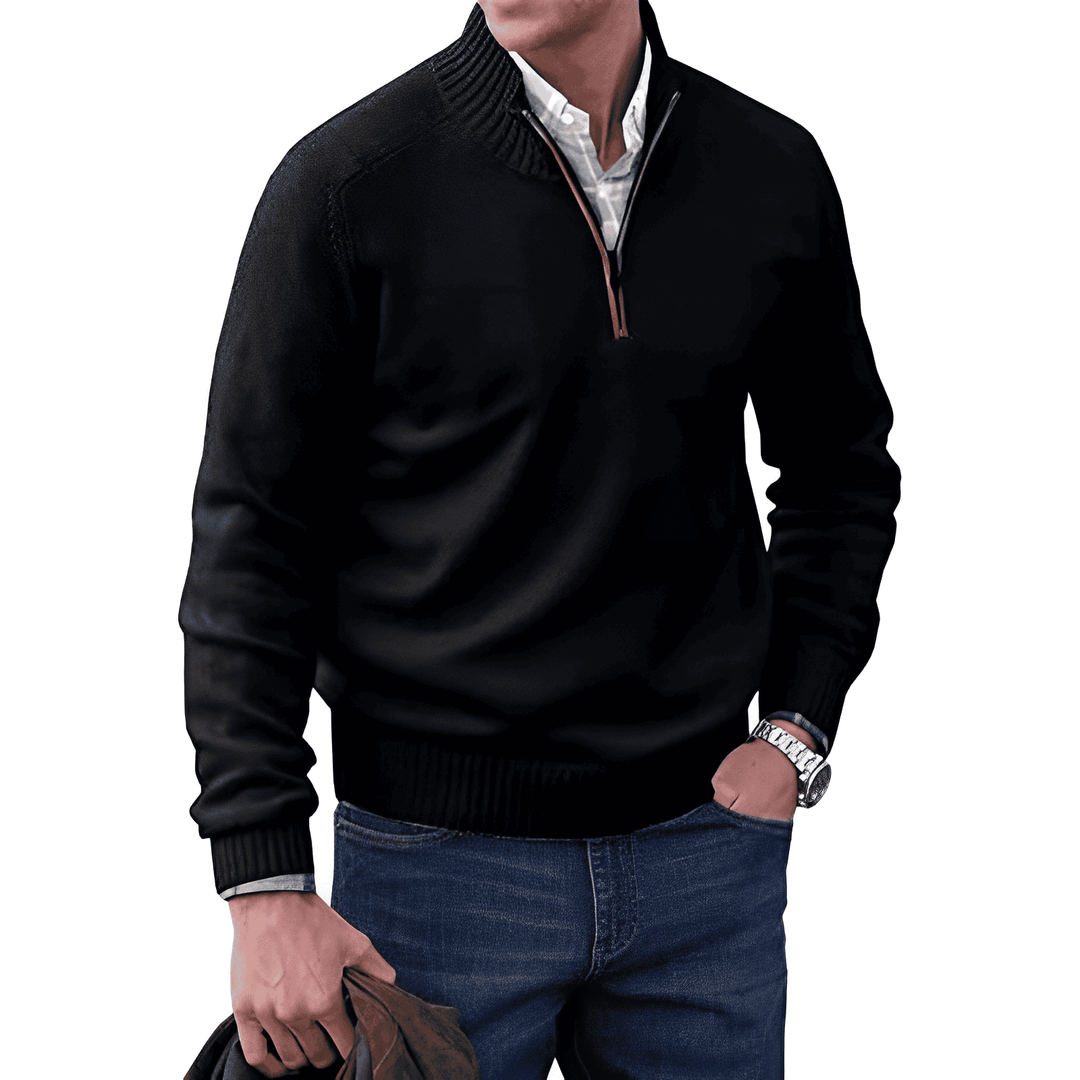LAURENT MONACO | PULL EN MAILLE ZIPPÉ POUR HOMME