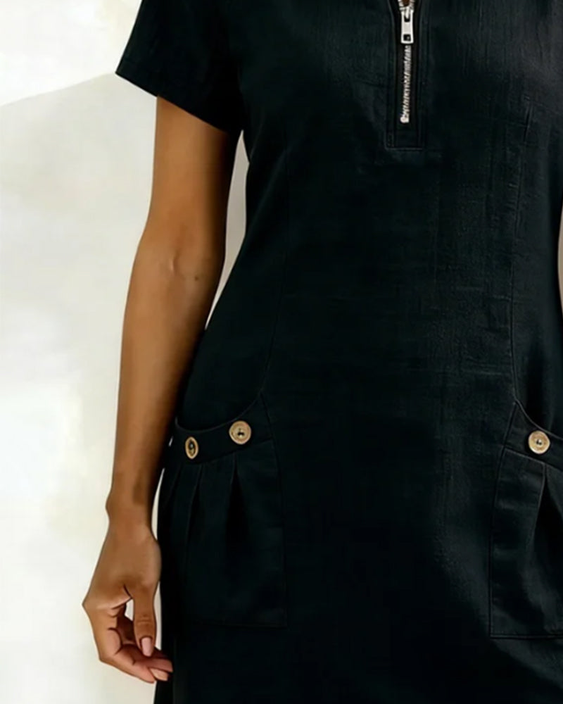 Chloé | Robe en Coton à Fermeture Zippée