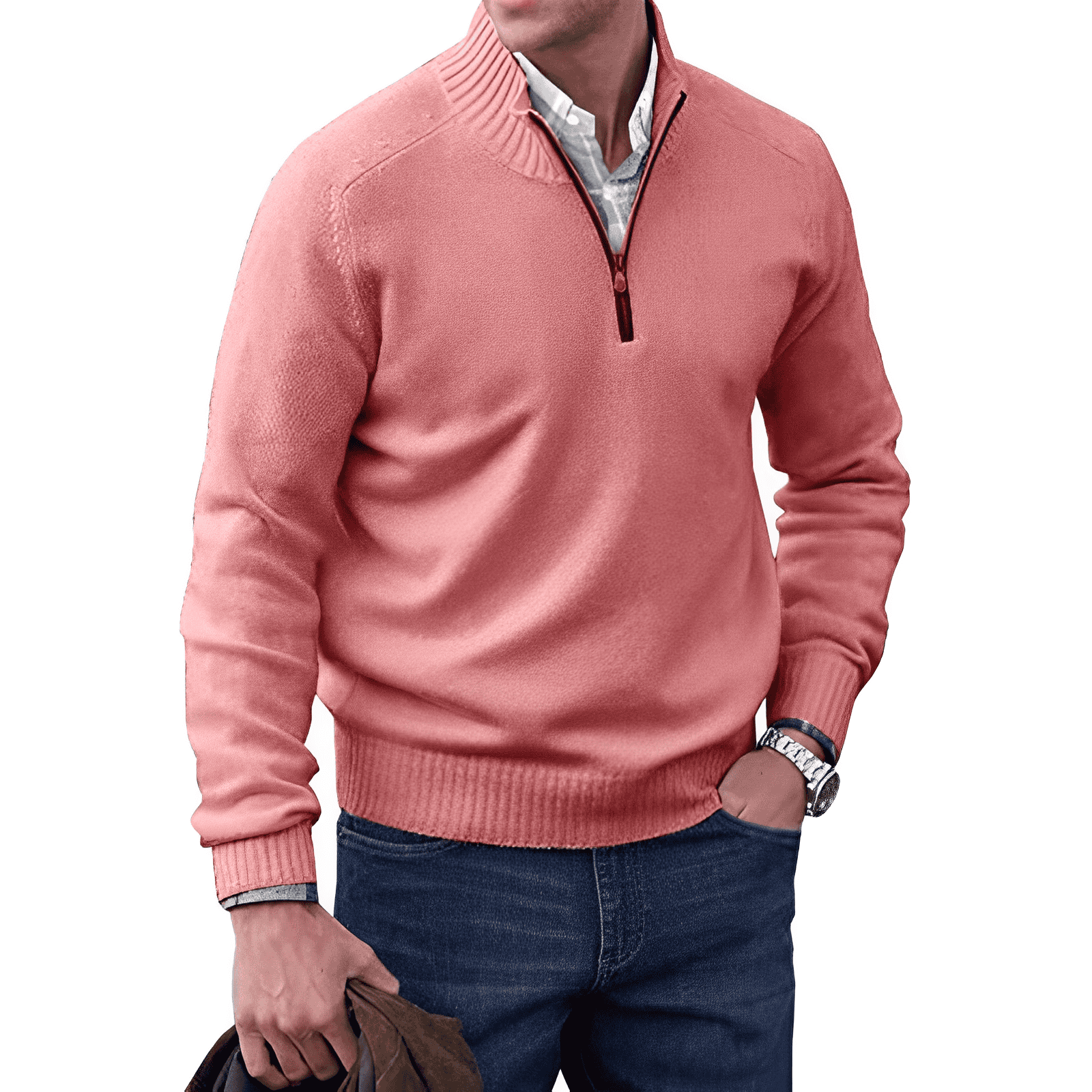 LAURENT MONACO | PULL EN MAILLE ZIPPÉ POUR HOMME
