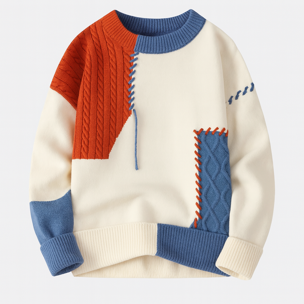 Édouard | Pull patchwork pour homme