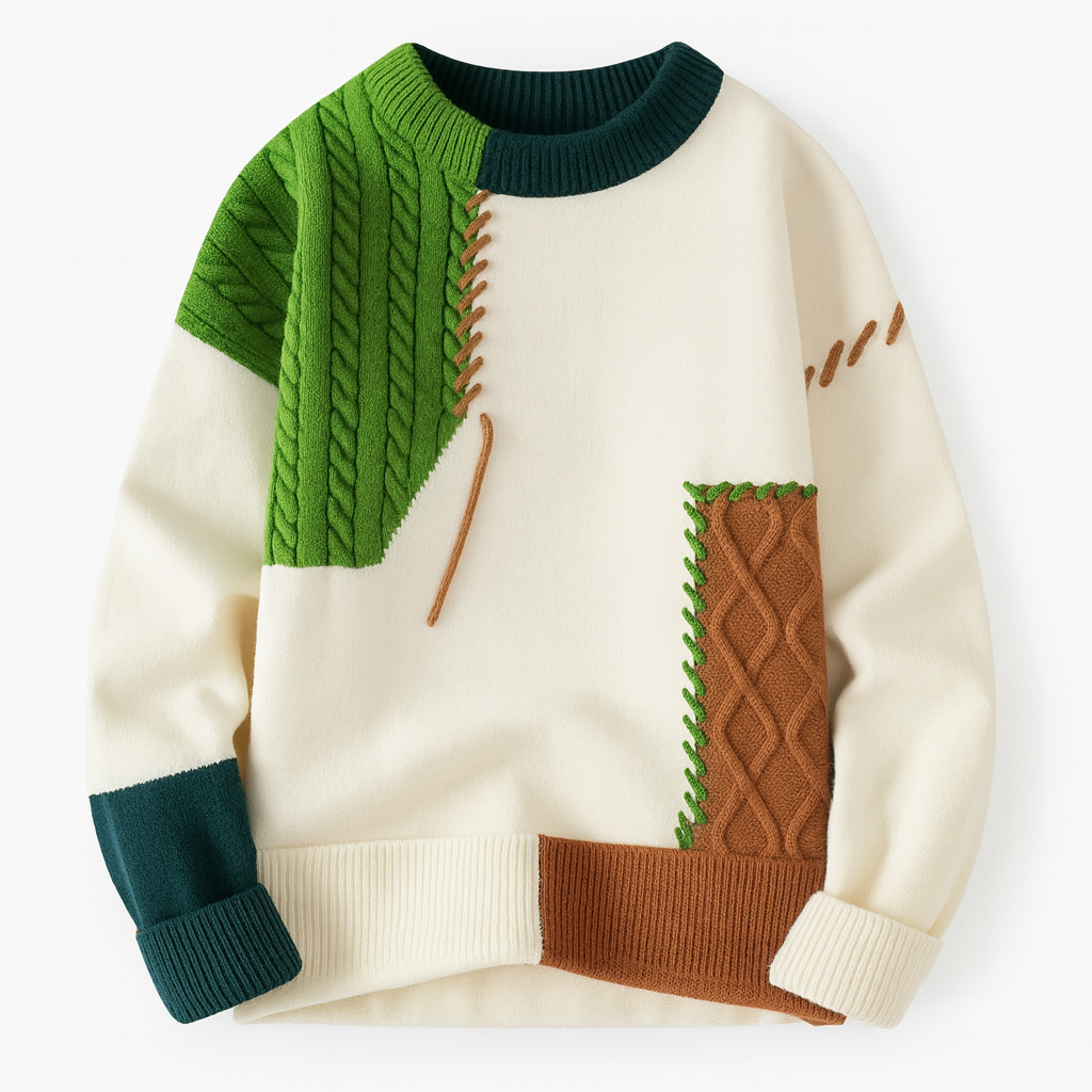 Édouard | Pull patchwork pour homme