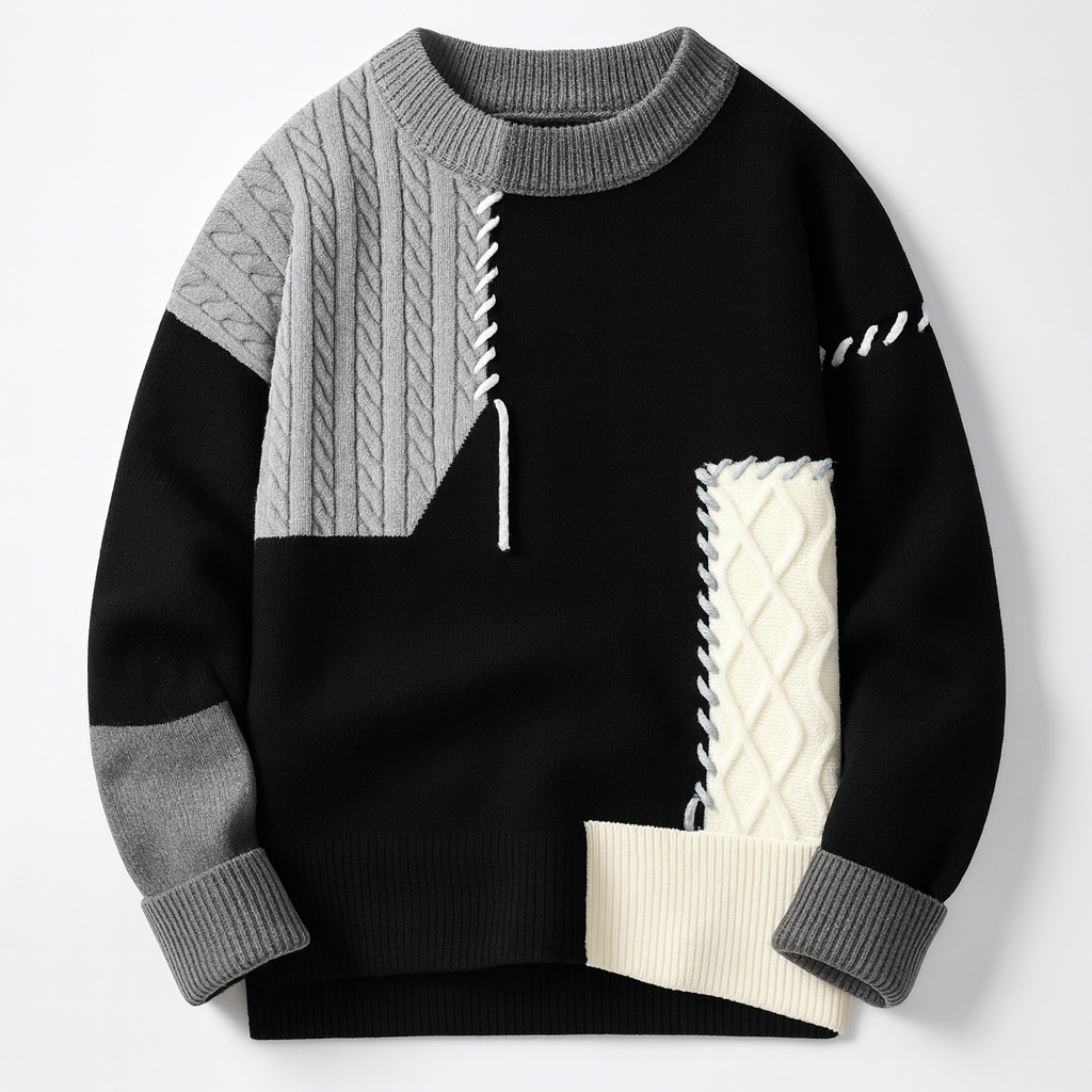 Édouard | Pull patchwork pour homme