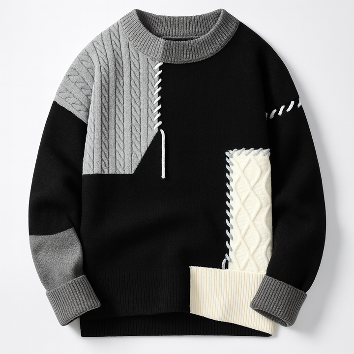 Édouard | Pull patchwork pour homme