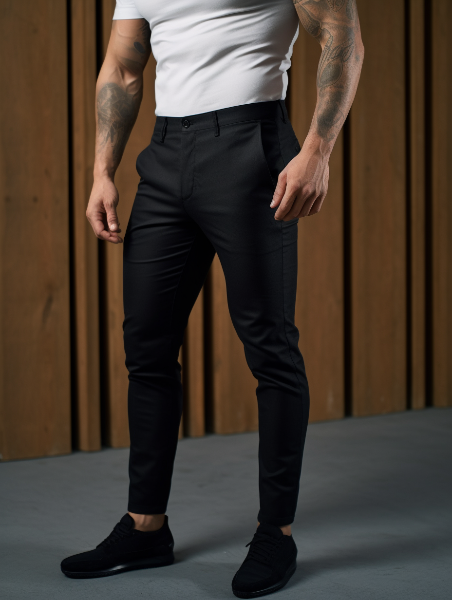 LAURENT MONACO | PANTALONS STRETCH POUR HOMMES