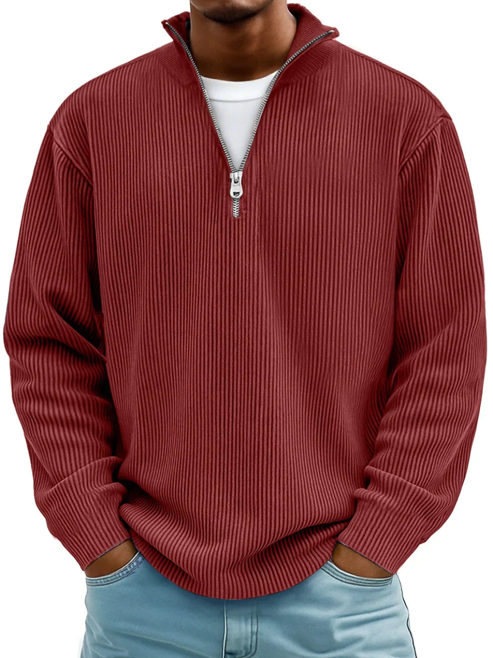 Thomas | Pull demi-zip pour homme